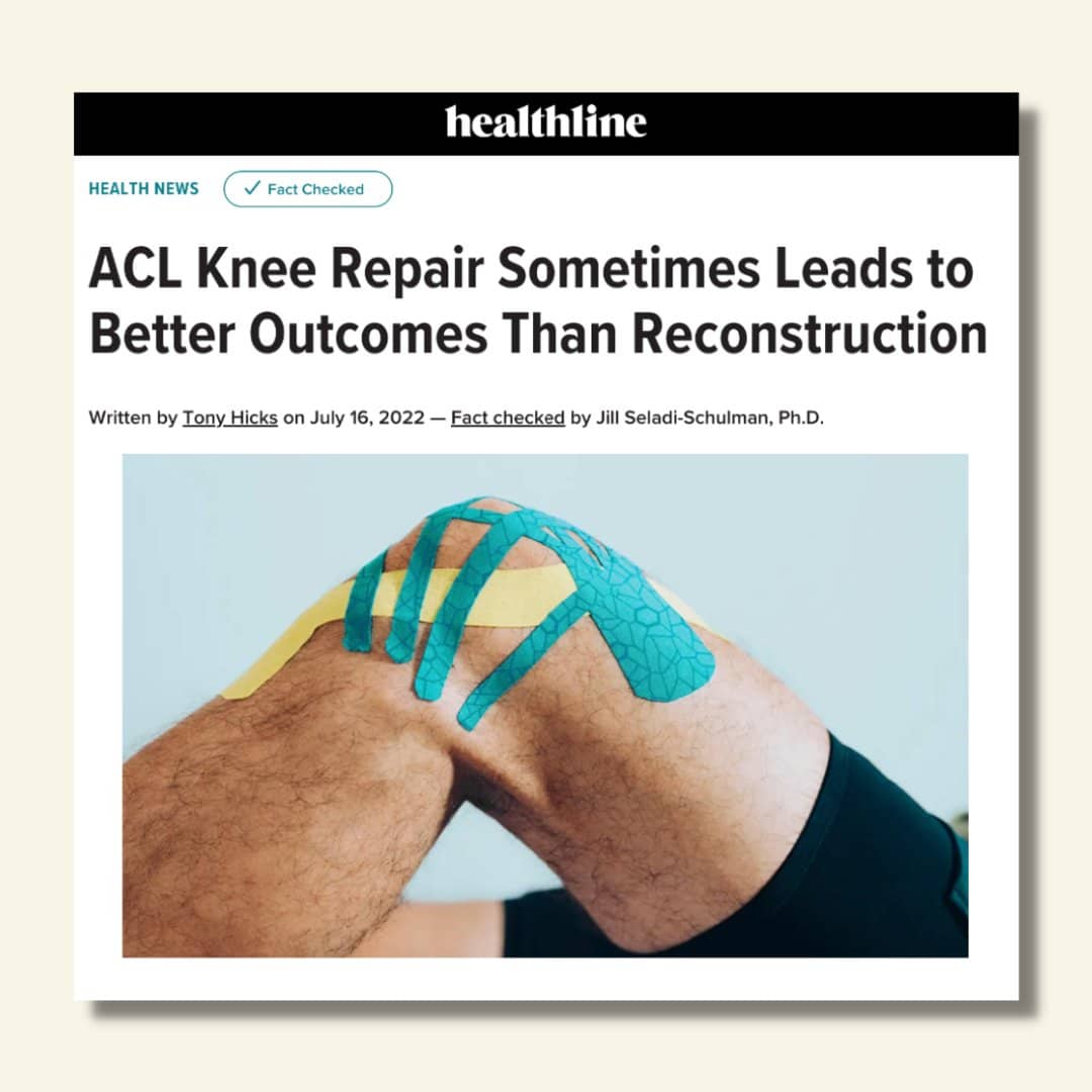 ACL Repair vs Reconstruction Dr. Kevin Stone