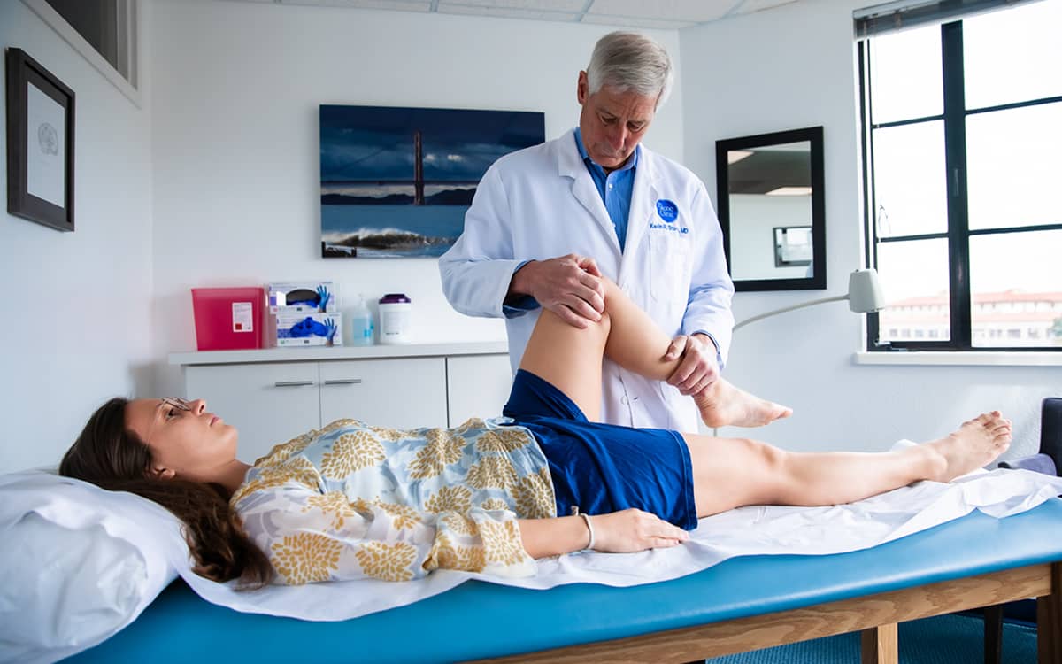 Kevin R Stone MD Patient Knee Examination