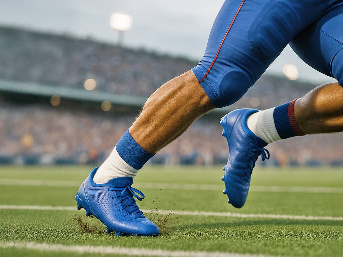 Ankle Close Up Representing Cam Skattebo & his Ankle Injury