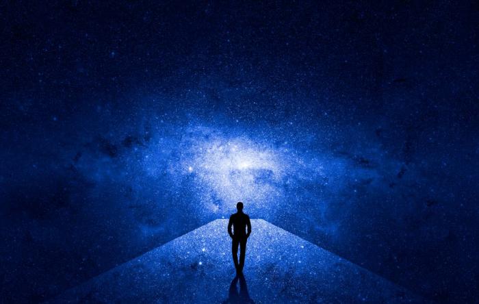 Person Walking Into Infinite Future 