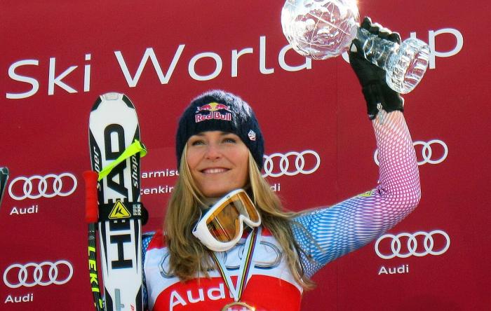 Lindsey Vonn Knee Replacement Patient on Podium
