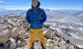 Richard Donovan at Summit of Ojos Del Salado in Chile