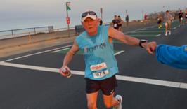 Lanny Benson Ultra Runner Carlsbad Marathon Finishing Line